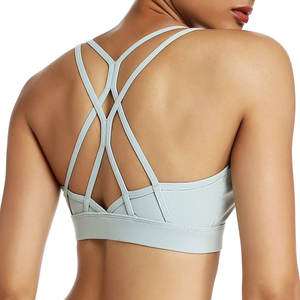 Soutien-gorge de sport personnalisé pour femmes décontracté simple avec logo avant respirant séchage rapide vêtements de sport à soutien élevé pour le fitness - Product Image 2