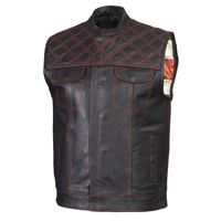 Gilet en cuir pour homme personnalisé, hiver, haute qualité, respirant, coupe-vent, séchage rapide, style moto et motard, service OEM