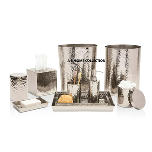 Nouvelle vente directe en usine ensembles de salle de bain décoratifs en métal plaqué or 6 pièces pour hôtel - Product Image 2