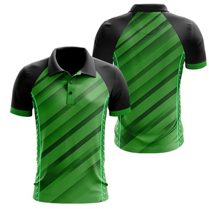 Polo en coton 100% vert et noir pour homme, coupe ample, imprimé, durable, tendance, polo éco-responsable 2027 - Product Image 3