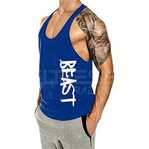 Chaleco de entrenamiento informal para hombre de mejor diseño, mezcla de algodón para vacaciones, poliéster que absorbe la humedad, nueva camiseta sin mangas con estilo personalizada - Product Image 5