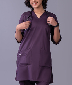 Conjunto de Uniformes Médicos Unisex de Verano al por Mayor, Uniformes de Trabajo de Manga Corta de Poliéster y Elastano - Product Image 5