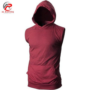 เสื้อกล้ามมีฮู้ดสำหรับออกกำลังกาย พิมพ์โลโก้ได้เอง เสื้อกล้ามผู้ชายสำหรับเล่นกล้าม เสื้อกล้ามออกกำลังกายแบบมีฮู้ด เสื้อกล้ามผู้ชายแบบตัดชาย - Product Image 2