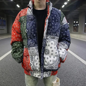 Blouson d'hiver personnalisé pour homme, réactif à la chaleur, en toile, coupe-vent, imperméable, thermochromique, style bomber, tendance - Product Image 1