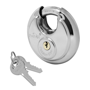 Lucchetto Circolare in Acciaio Inox da 90mm con Chiave, Funzione Impermeabile, Cilindro in Ottone, Materiale in Ferro, Dimensione 70mm - Product Image 2