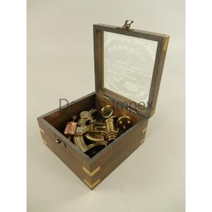 Sextant nautique de luxe décor à la maison fabriqué à la main en laiton or Sextant Smart boîte personnalisée emballé Souvenir idées cadeaux promotionnels - Product Image 3