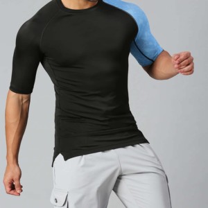 OEM Active Summer Sports Gym & Fitness Crew T-shirt pour hommes à manches courtes en coton et polyester dernière conception pour les garçons - Product Image 1