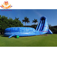 Toboggans aquatiques gonflables géants pour enfants et adultes, 18 pieds, usage commercial, château gonflable à haute vague, parc d'attractions, grande capacité