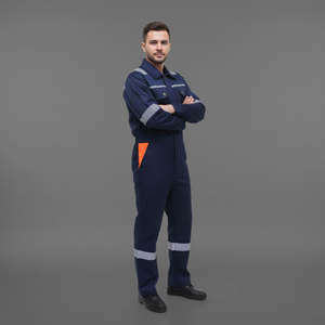 100% cotton <b>Fire</b> <b>Retardant</b> yellow fluorescent Safety Reflective <b>overall</b> for men's Hi Vis Class 2 safety men's coverall - Product Image 5