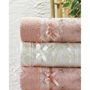 Asciugamano in cotone 100% con perline Guipure - Product Image 1