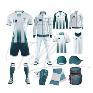 Nouvelle conception, maillot de football de haute qualité, short, ensemble uniforme, impression numérique personnalisée, polyester/coton, léger, respirant - Product Image 3