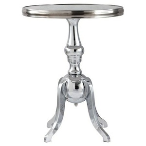 Table basse à revêtement en poudre noir mat, meuble de maison en acier rond, Table basse à dessus en métal, prix de gros - Product Image 4