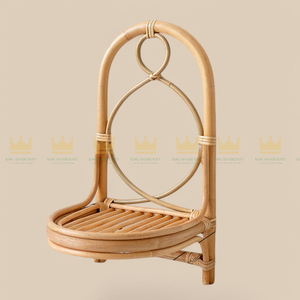 Rotin moderne tissé à la main support de rangement mural prix de gros ornement boîte de rangement pour chambre hôtel usage décoratif - Product Image 5