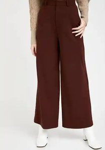 Plusieurs tailles de pantalons et de pantalons pour femmes pleine longueur tissé printemps devant plat taille élastique vêtements pour femmes - Product Image 5