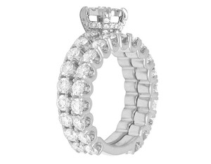 Wedding <b>Rings</b> Fine Jewelry 925 <b>Sterling</b> <b>Silver</b> Moissanite Diamond Engagement <b>Ring</b> <b>Set</b> For Women - Product Image 5