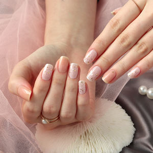 ShineB Gel Nail Strips #45773 Gel ongles autocollants facile auto nail art nude beige couleur avec nacre fabriqué en corée oem odm - Product Image 4