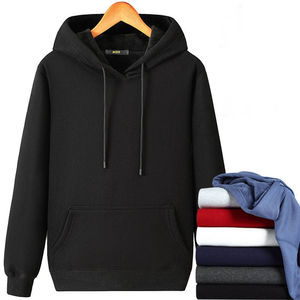 Muestra gratis Hombres 100% Sudadera con capucha de algodón Grueso Pesado French Terry Alta calidad Ropa de calle en blanco Logotipo personalizado Sudadera con capucha - Product Image 1