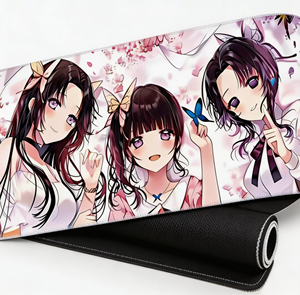 XXL 8030cm Anime <span class=keywords><strong>Demon</strong></span> <span class=keywords><strong>Slayer</strong></span> Butterfly Girls Extended Gaming Mouse Pad |   Repose-poignet chauffant, surface antidérapante et résistante à l'eau - Product Image 1