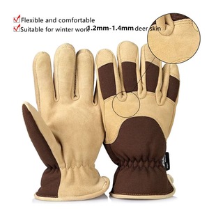 Gants en cuir pour homme et femme, motocross, motard, hiver, thermiques, écran tactile, extérieur, VTT, cyclisme, conduite, sport, doigts complets - Product Image 4