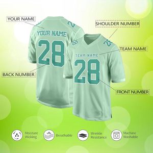 Camiseta de fútbol americano personalizada, diseño ligero transpirable con opciones de personalización para nombres de equipos, números y logotipos - Product Image 2