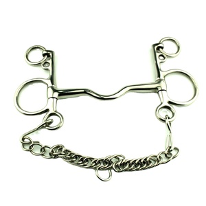 Offre Spéciale sur l'équipement de sellerie Acier inoxydable 20 mm Weymouth Curb Horse Bits Custom Made Weymouth Horse Bits avec chaîne - Product Image 6