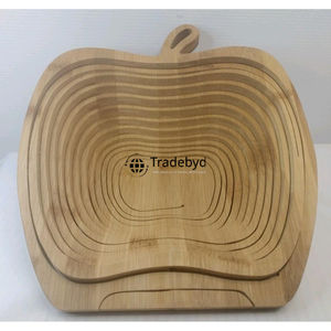 Panier de service en bois de qualité supérieure, moderne et fait à la main, pour fruits secs et en-cas, durable pour la cuisine et la salle à manger, Tradebyd - Product Image 3
