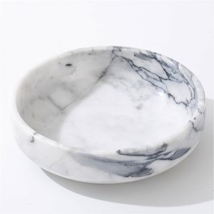 Cuenco decorativo de mármol con estilo, diseño moderno elegante, acento de lujo de alta calidad para el centro de mesa del hogar pulido - Product Image 1