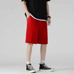 Bermudas de cintura media de algodón 100%, pantalones cortos transpirables estilo Hip Hop, cintura elástica, patrón sólido, entrenamiento de verano, uso en la playa - Product Image 6