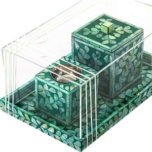 Quemador de incienso de madera hecho a mano de lujo con incrustaciones de madreperla y hueso, soporte de Bakhoor de semillas perfumadas de rosas para la temporada de primavera - Product Image 1