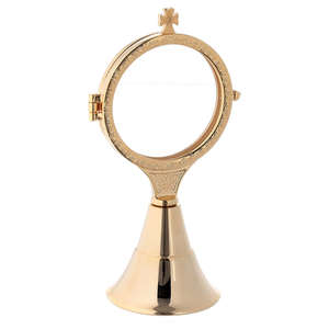 Présentoir décoratif d'eucharistie d'ostensoir religieux en laiton plaqué argent fournitures d'église d'artisanat religieux - Product Image 6