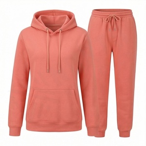 Survêtement d'hiver pour femme en coton 100% de haute qualité, vêtements de sport, vêtements décontractés, style tricot, vêtements de course, polaire uni - Product Image 1