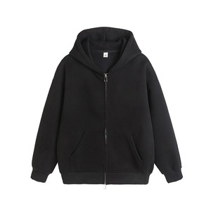 Sweat à capuche pour homme zippé avec logo personnalisé en gros de haute qualité 100 coton éponge française vierge unisexe surdimensionné sweats à capuche pour hommes - Product Image 5
