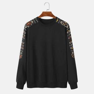 Sweat Homme Oversize Coton Polaire Grande Taille Hip Hop Streetwear avec Col Ras Du Cou Sweat À Capuche Décontracté Basique Pour L'hiver - Product Image 1