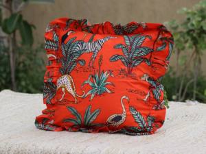 Animal Printed Velvet <b>Cushion</b> Cover in Square Shape 20"X20" Home Hotel Room Decorative Floor Sofa <b>Pillow</b> <b>Case</b> - Product Image 3