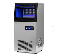 Machine à glaçons industrielle MEHTAB DIY/Commerciale OEM 50kg/24H, autonettoyante, 36 glaçons en 13 min, pour usage domestique, en acier/aluminium, garantie 3 ans
