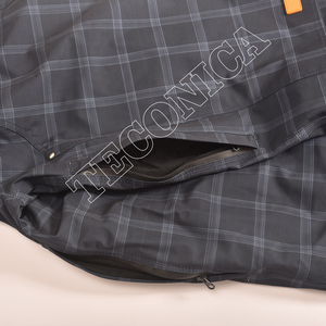 Pantalones de Nieve Impermeables Unisex con Aislamiento, Diseño a Cuadros Grises, Estampado por Sublimación, Bolsillos con Cremallera y Ventilación - Product Image 5