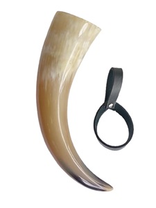 Corne à boire naturelle Viking de haute qualité polie écologique en corne de buffle Design animal - Product Image 2