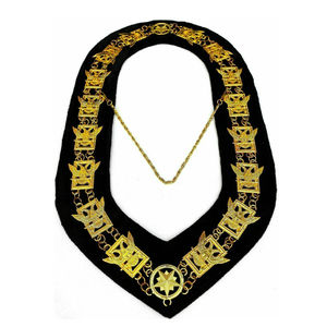 Collar masónico 33 33 grados rito escocés alas de respaldo púrpura abajo joyería alta calidad más barato masónico Regalia cadena collares - Product Image 4