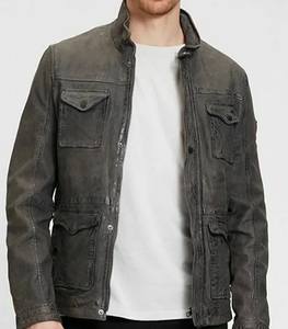 Vestes en cuir pour hommes d'hiver, manteaux en cuir pour hommes, tailles plus grandes - Product Image 2