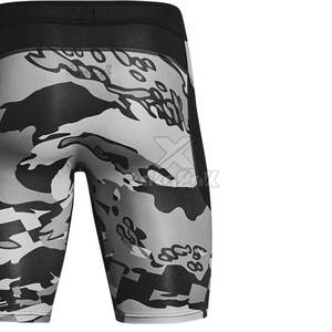 Breathable Elastic Waist Custom Made <b>Compression</b> <b>Shorts</b> with Pattern for <b>Men</b> Gym Fitness Best Selling - Product Image 4