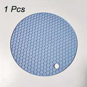 Lot de 1/4 pièces de dessous de plat antidérapant en silicone alvéolé, isolant thermique haute température, facile à nettoyer, 17,02 cm, pour la maison - Product Image 3