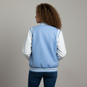 Veste universitaire matelassée pour femme de haute qualité 100% laine Logo brodé personnalisé Design personnalisable 2 couleurs Peau de mouton Imperméable - Product Image 3