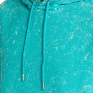 Venta caliente hecho a medida 400 GSM 100% algodón Invierno en Blanco cielo Color ácido lavado pulóver Sudadera con capucha con bolsillo de canguro frontal - Product Image 5