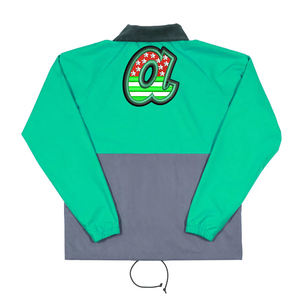 Veste légère pour hommes, manteau d'extérieur long en nylon imperméable pour entraîneurs avec logo sur le devant pour adultes, motif de lettres - Product Image 6