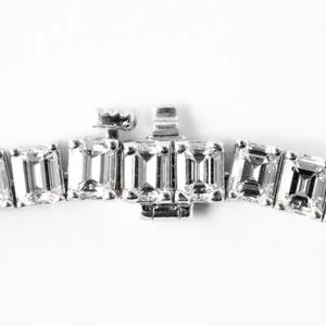 Collier tennis en diamant de laboratoire taille radiant 36,68 carats en or rose 14K serti à griffes, certifié IGI, bijoux de luxe pour femme - Product Image 4