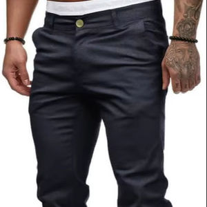 Pantalon de jogging en toile 100 % coton de haute qualité, léger, pour hommes adultes, nouveau design, streetwear décontracté, coupe droite, effet délavé à l'acide - Product Image 1