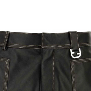 Pantalones Cortos de Trabajo para Hombre, de Cintura Alta, Negros, de Poliéster, con Bolsillos y Cierre de Cremallera, Color Sólido, Precio Económico al por Mayor - Product Image 2