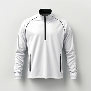 Sweat-shirt de golf à col zippé 1/4, logo personnalisé, haute qualité, luxe, uni, surdimensionné, pour homme - Product Image 1