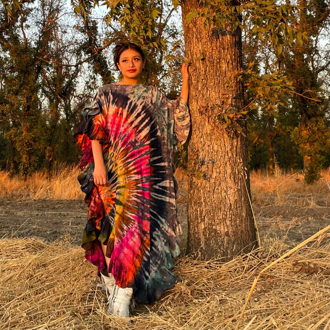 Wholesale Customized One Size Plus Floor-Length Maxi Festival Kaftan Ema  Hand Tie Dye Jersey Cotton Boho Hippie Casual Dresses| Alibaba.com