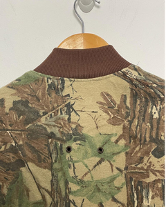 Veste bomber camouflage en écorce d'arbre vintage pour homme, motif forêt réaliste, fermeture éclair intégrale, légère, tactique, utilitaire, veste de baseball d'extérieur - Product Image 5